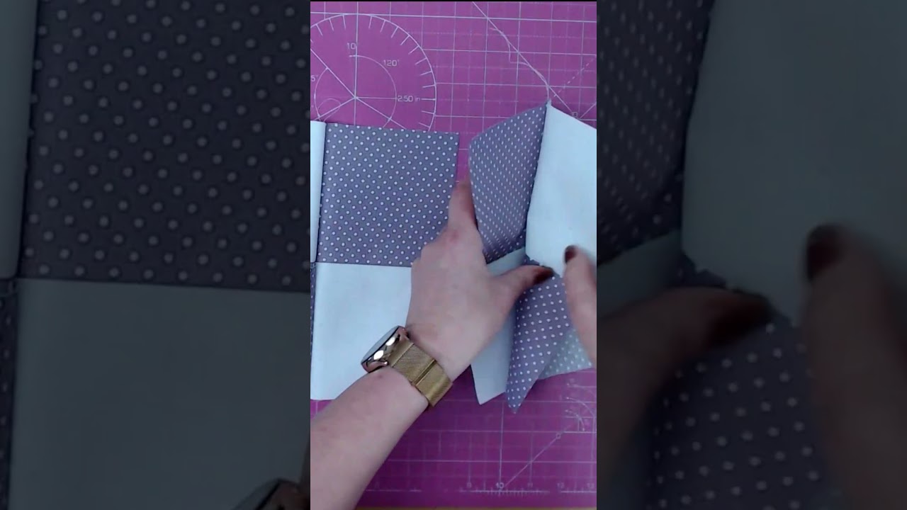 Make 4-patch quilt blocks TWO at a time #patchwork #patchworkquilt #4patch #quiltblock