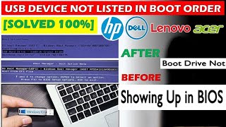 UEFI Boot | How to Boot From USB Flash Drive (USB Device Not Listed in Boot Order : Solved)
