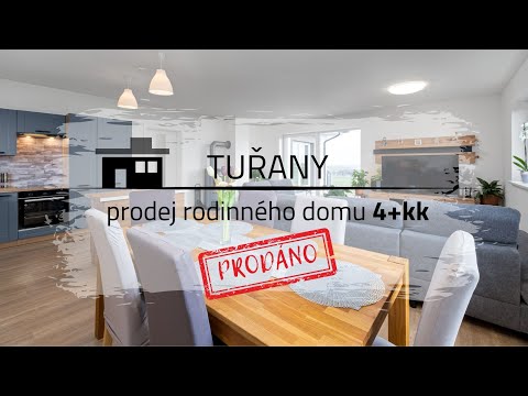 Moderní novostavba bungalovu 4+kk, Tuřany u Slaného / podlahová plocha 125 m2 / pozemek 806 m2