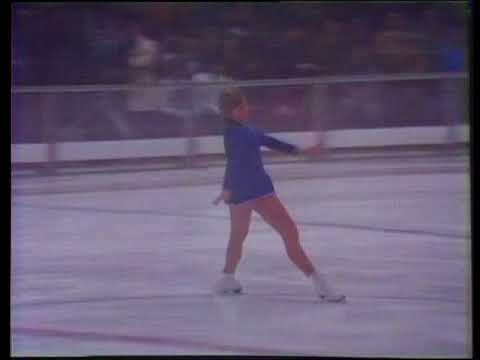 Trixi Schuba winning the 1972 Olympic crown with Eva Pawlik at the microphone