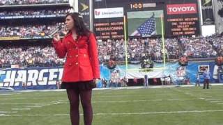 National Anthem - MISHAVONNA - San Diego Chargers vs Cincinnati  Bengals- Qualcomm Stadium