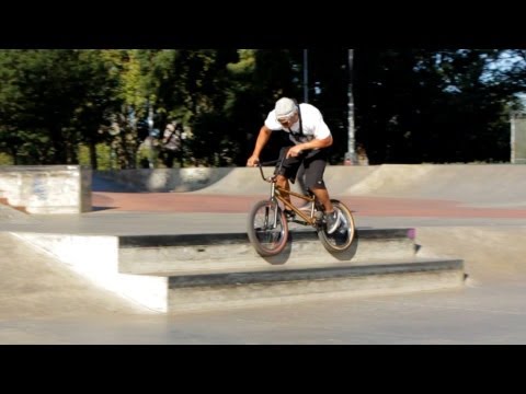 How to Do a 180 to Double Peg Grind | BMX Bike Tricks