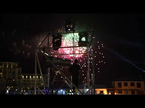 V & A Waterfront, Cape Town, South Africa, New Year 2024 Fireworks Display.