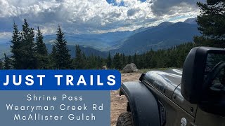 Shrine Pass / Wearyman Creek Rd / McAllister Gulch