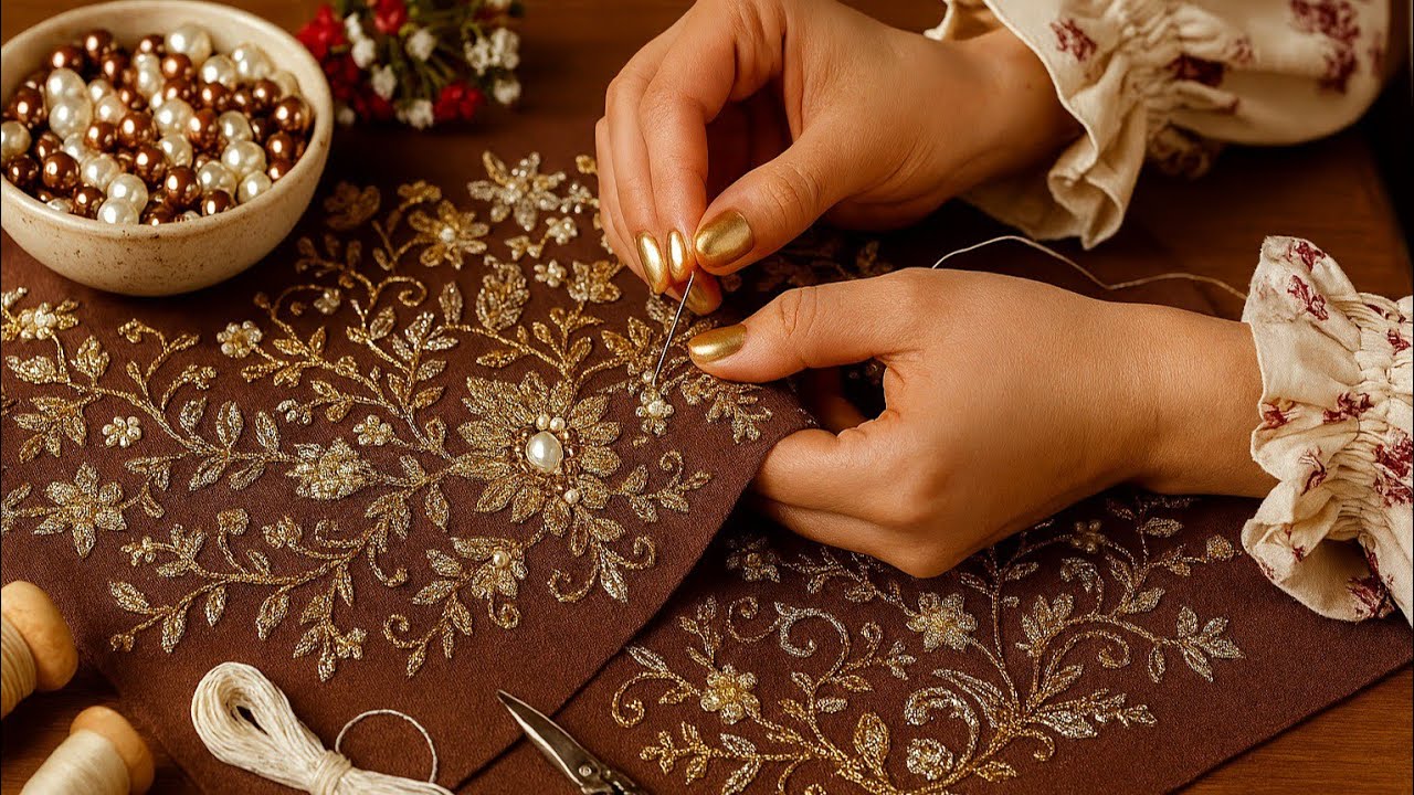 I will teach you new jewelry embroidery designs daily in this channel.😍😍😍👌