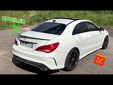 Install Black Spoiler, Becquet on Mercedes CLA ( AliExpress )