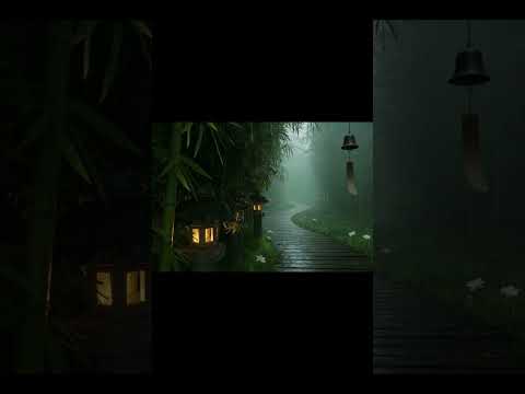 Bamboo Rain Piano ASMR 🌧️🎹 #zenmusic