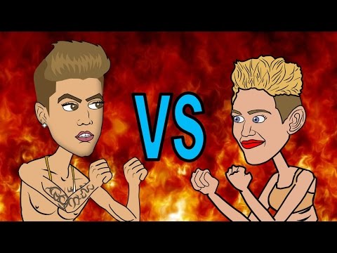 Justin Bieber vs. Miley Cyrus Fight (HHB) Celebrity Deathmatch