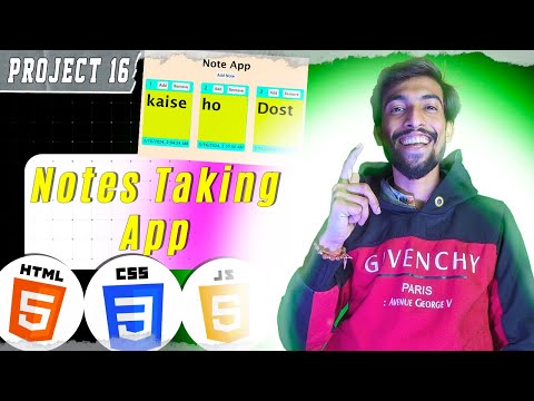 Project 16 Notes Taking App Using Javascript Thecodethread