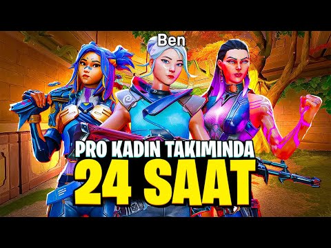 Valorant PRO KADIN Takımında 24 SAAT Geçirmek(çok heyecanlandım)
