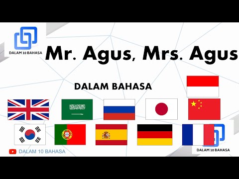 69. MR. AGUS, MRS. AGUS Bahasa Inggris| Arab| Rusia| Jepang| Cina| Korea| Portugis| Spanyol| Jerman|