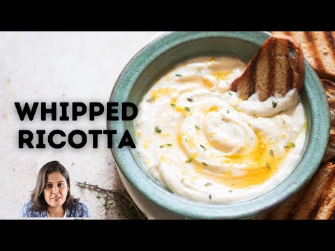 10 Minutes Whipped Ricotta Dip with Hot Honey