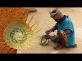 Primitive Making Bamboo Basket used for dry food Container