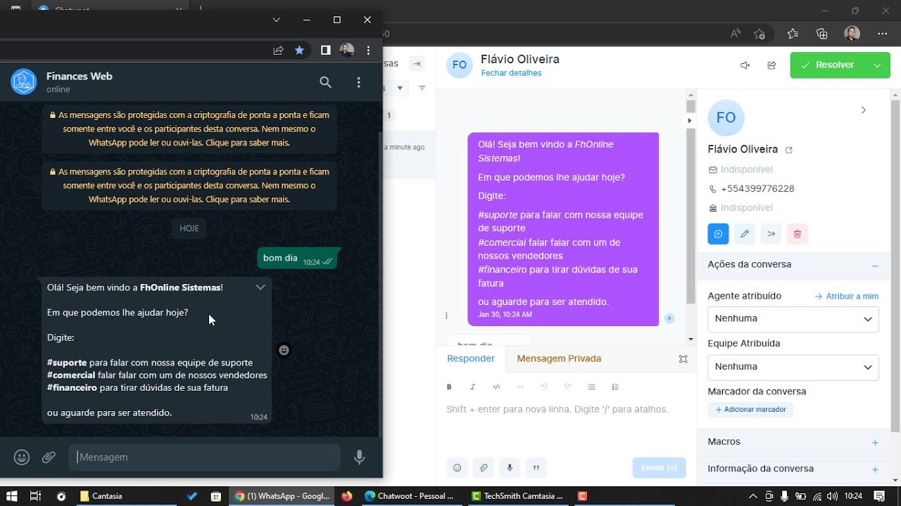 Chatwoot - Criando regras de automação para atendimento inicial