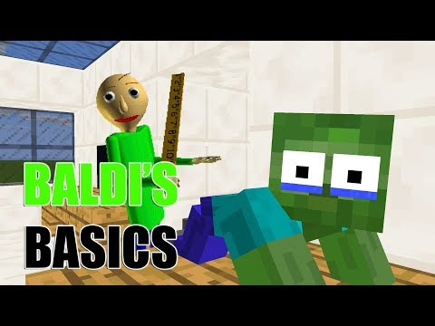 MOBS : BALDI'S BASIC CHALLENGE PART 2 - Minecraft Animation