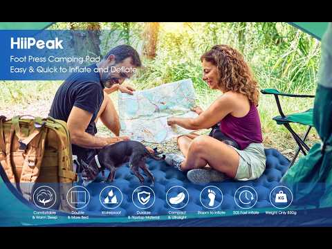 HiiPeak Inflatable Sleeping Pad: Foot Pump, Lightweight & Built for Camping