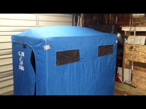 Clam 2000 insulating a  non insulated suit case shanty Roof Insulation and pitch Mod