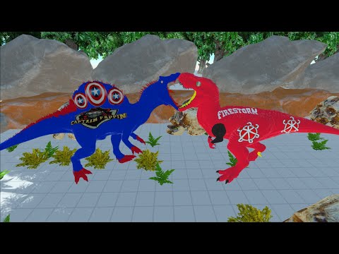CAPTAIN AMERICA SPINOSAURUS DEATH RUN - Animal Revolt Battle Simulator