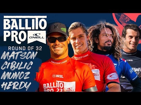 Kade Matson, Morgan Cibilic, Carlos Munoz, Mateus Herdy | Ballito Pro - Round of 32 Heat Replay