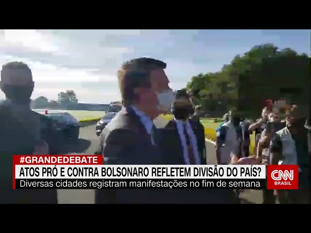 "Deixa eles domingo lá&", diz Bolsonaro sobre próximas manifestações