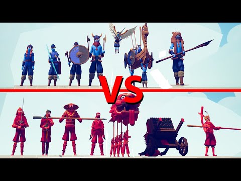 VIKING TEAM vs DYNASTY TEAM - Totally Accurate Battle Simulator TABS