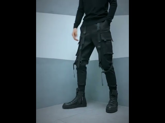 Vídeo relacionado con XYXIONGMAO Cyberpunk - Pantalones Cortos de Hip Hop, Pantalones Deportivos para Hombre, Estilo Cargo, tácticos, Estilo Urbano