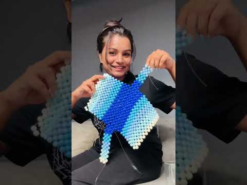 DIY Pearl Bag 😱 #crafteraditi #pearlbag #youtubepartner #youtubeshorts #shorts @CrafterAditi