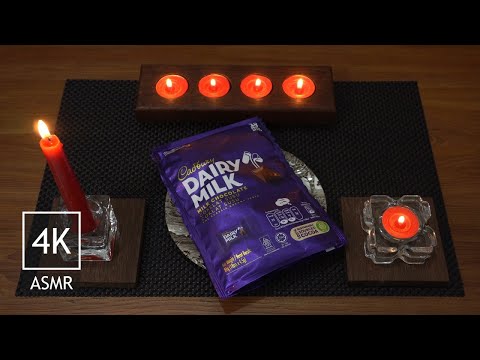 4K ASMR・Unwrapping & Eating・Cadbury Dairy Milk Chocolate 18 Mini Bites