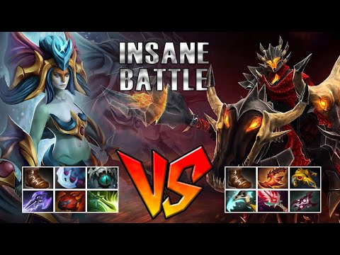 Insane Battle Chaos Knight Full Items vs Naga Siren Full items - Godadico Dota