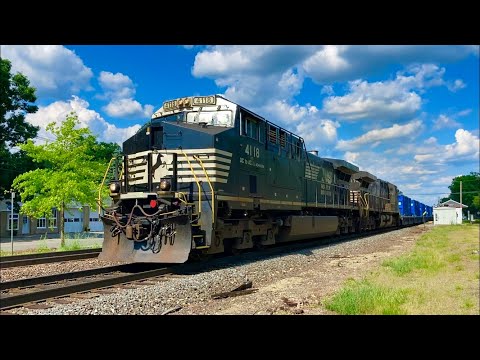 NS 23K and MBTA Trains in Shirley