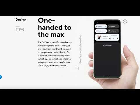 Asus Zenfone 9 - one handed function