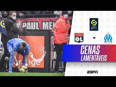 LYON X OLYMPIQUE DE MARSELHA: PAYET TOMA GARRAFADA NA CABEÇA, E PARTIDA É PARALISADA; VEJA