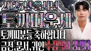 🌟2025년 대박나는 토끼띠운세🌟 조상님이 통장에 100억을 벌어다준다!! 초대박나는 토끼띠운세! 돈벼락 맞아봅시다~ 63년생 75년생 87년생 99년생 토끼띠 운세