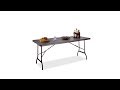 Table de jardin pliable BASTIAN Marron foncé