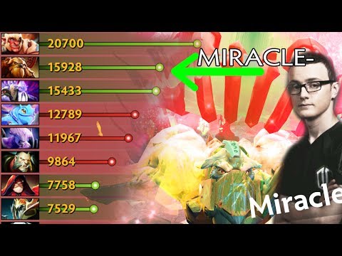 Miracle- 9500 MMR Solo with Earthshaker and Invoker [2games] Dota 2