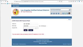 How to reset your LAUSD password