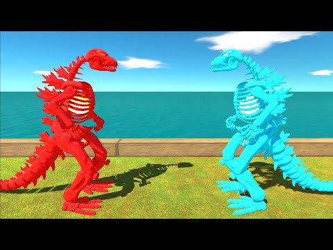 Ice Godzilla Skeleton vs Fire Godzilla Skeleton Death Run - ARBS