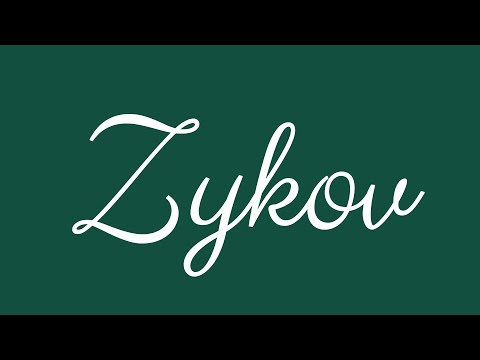Learn how to Write the Name Zykov Signature Style in Cursive Writing