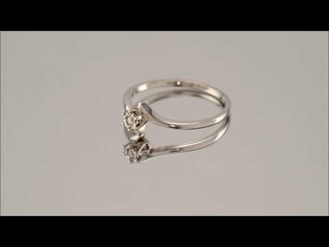 9ct White Gold Diamond Twist Ring - D7967