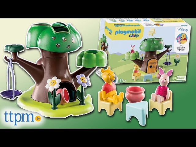 Vídeo relacionado con PLAYMOBIL Junior & Disney 71693 Winnie-Pooh & Piglet Casa del Árbol, Incluye Columpio, Juguete sostenible Hecho de plásticos a Base de Plantas, Juguetes para niños y niñas a Partir de 1 año