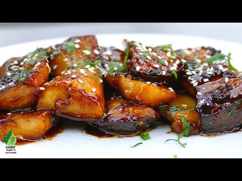 SOY BUTTER GLAZED KING OYSTER MUSHROOMS || SOJA-BUTTER GLASIERT KRÄUTERSEITLING || RECIPE ||