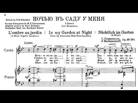 Rachmaninoff - 6 Romances, op.38 (Söderström, Ashkenazy) - sheet music