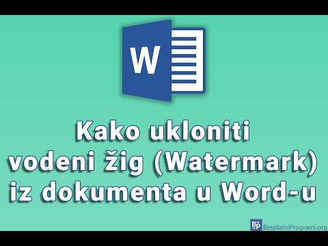 Kako ukloniti vodeni žig (Watermark) iz dokumenta u Word-u