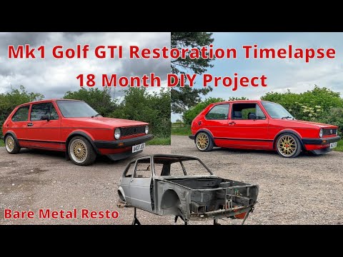 1983 Mk1 Golf GTI Complete Restoration Timelapse  1.8 20v t Engine Swap