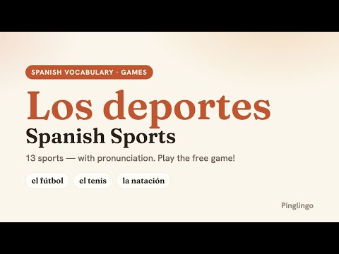 Sports — Pinglingo Spanish video lesson
