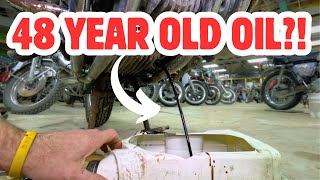 Changing 50-Year-Old Oil & Looking Inside the Cylinders | Honda CB550 Chopper