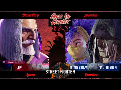 BlazerFury (JP) VS. poseidon (Bison, Kimberly) - Street Fighter 6 - LQF - Cross-Up Carnage 8.5