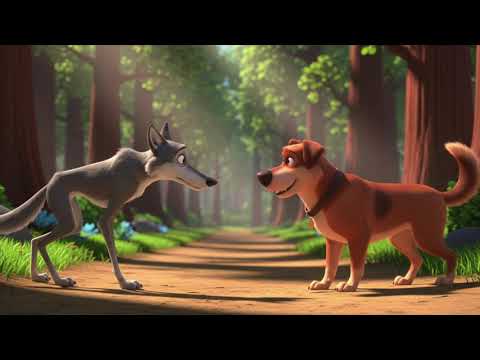 🐺✨ El Perro y El Lobo | Fábulas | Cuentos infantiles