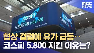 협상 결렬에 유가 급등‥코스피 5,800 지킨 이유는? (2026.04.14/뉴스25/MBC)