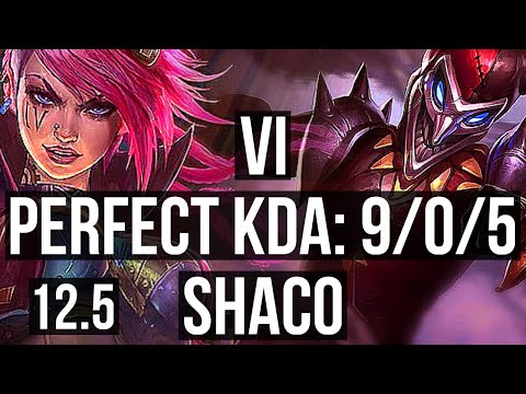 VI vs SHACO (JNG) | 9/0/5, 1.3M mastery, Legendary, 300+ games | EUW Master | 12.5